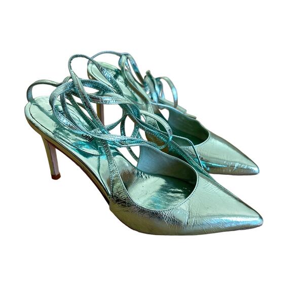 Jeffrey Campbell - Caia Pump in Mint Metallic Green - Picture 1 of 6